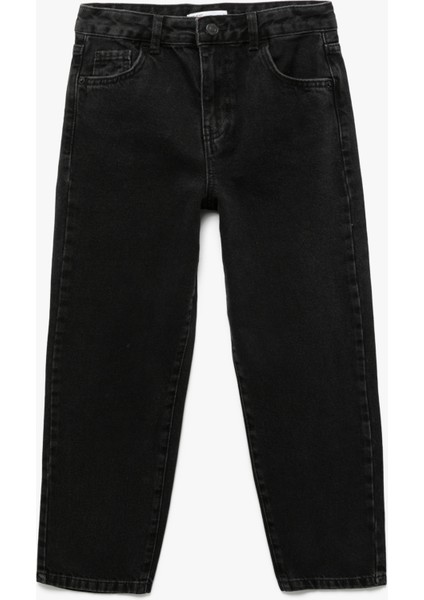 Cep Detaylı Rahat Kesim Pamuklu Denim Pantolon