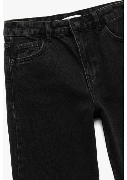 Cep Detaylı Rahat Kesim Pamuklu Denim Pantolon modelleri