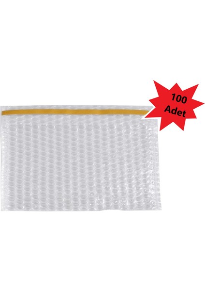 Balonlu Patpat Torba, Bantlı Baloncuklu Torba-Zarf 15CM(EN)X25CM(BOY)+5CM(KAPAK) 100 Adet)