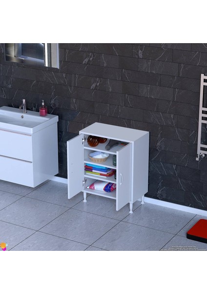 55X75X32,5 Cm’ Lik 2 Kapaklı 4 Göz Raf Dolap Mutfak Dolabı Çok Amaçlı Dolap modelleri