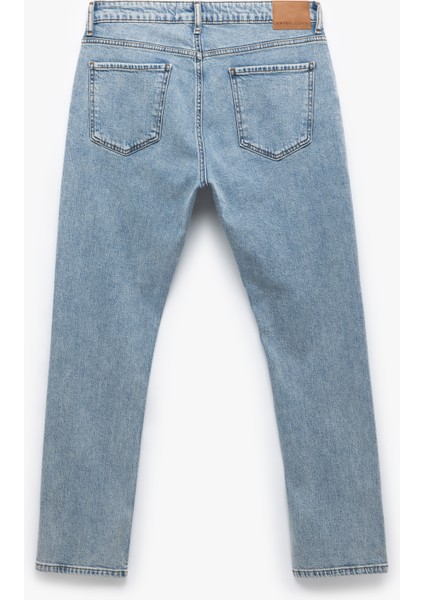 Düğmeli Pamuklu Normal Bel Straight Fit Jean Pantolon - Mark Jean indirimleri