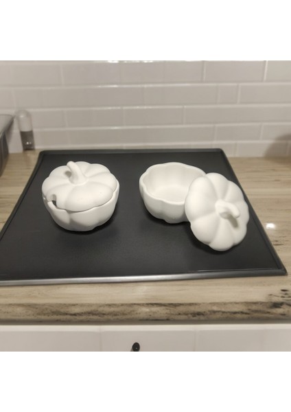 2 Li Şekerlik Seti Beyaz Konsept Hediyelik