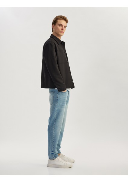 Pamuklu Normal Bel Cepli Loose Fit Jean Pantolon - Steve Jean