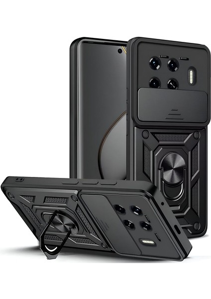 Tecno Spark 20 Pro Plus Kılıf Kamera Sürgülü Defense Pars Yüzüklü Tank Kapak