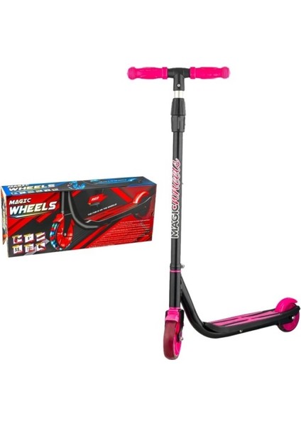 Işıklı 2 Teker Scooter Pembe - Mavi- Kırmızı