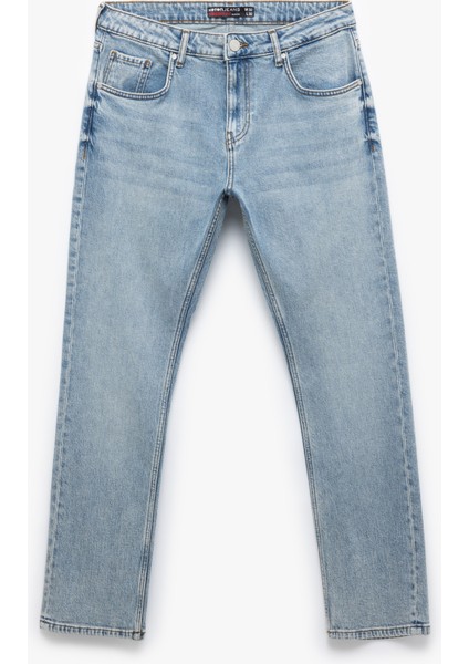 Düğmeli Pamuklu Normal Bel Straight Fit Jean Pantolon - Mark Jean fırsatları