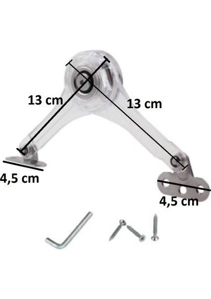 Lale Makas, Şeffaf, Kırılmaz Mobilya Kalkar - Düşer Plastik Mobilya Mutfak Dolap Kapak Makası fiyatları
