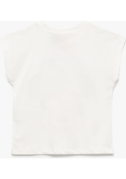 Pamuklu Pullu Payetli Bisiklet Yaka Kısa Kollu Lisanslı Minnie Mouse Tişört fiyatları