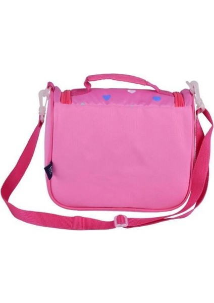 12828 Pembe Kalp Desenli Kız Çocuk Beslenme Çantası modelleri