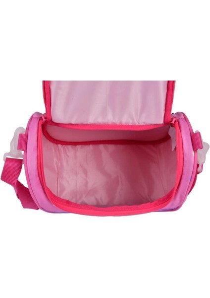 12828 Pembe Kalp Desenli Kız Çocuk Beslenme Çantası fırsatları