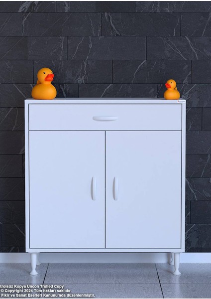 70 x 88 x 32,5 Cm’lik 1 Çekmece 1 Kapak 1 Raf 2 Gözlü,organizatör Mutfak Dolabı Çok Amaçlı Dolap