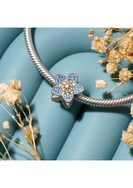 Unutmabeni Çiçek Charm, 925 Ayar Gümüş fırsatları