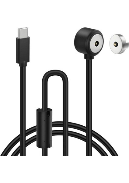 2-Pin 15MM 90C Kablolu Pogo Pin Manyetik Konnektör Takımı - Type-C Soketli