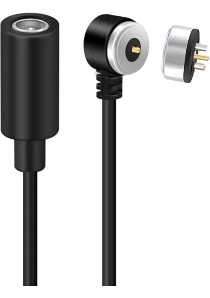 2-Pin 10MM 90C Kablolu Pogo Pin Manyetik Konnektör Takımı - Dc Soketli
