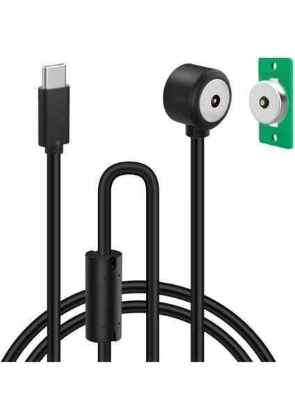 2-Pin 15MM 90C Kablolu Pcbli Pogo Pin Manyetik Konnektör Takımı - Type-C Soketli