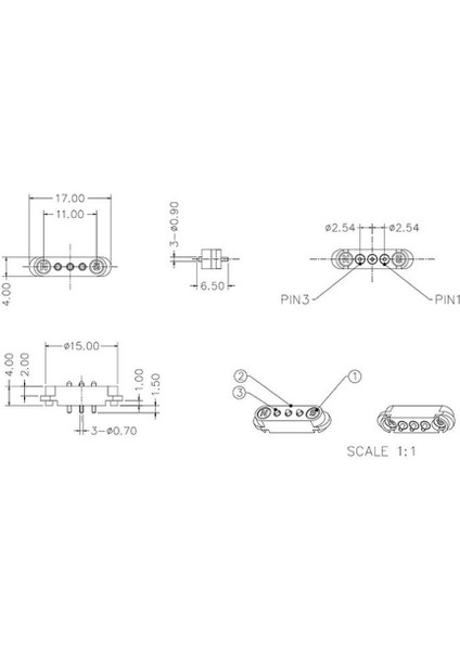 LK-3PIN-1700404 3-Pin 2.54MM Pogo Pin Manyetik Konnektör Takımı modelleri