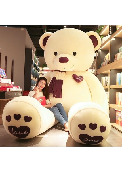 [160CM Dev] Teddy Bear Peluş Bebek | Oda Dekorasyonu Ayı Koltuk Yastığı (Yurt Dışından)