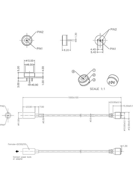 2-Pin 10MM Kablolu Pogo Pin Manyetik Konnektör Takımı - Dc Soketli fiyatları