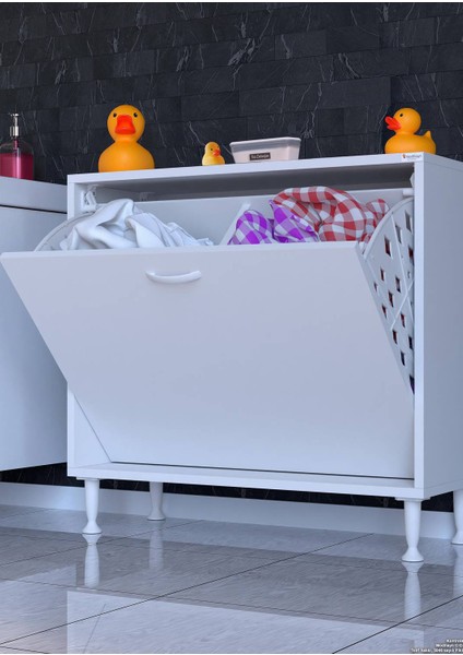 70X75X32,5 Cm’ Lik 2 Göz Sepet Hazneli Mini Mutfak Dolabı,organizatör Çok Amaçlı Dolap