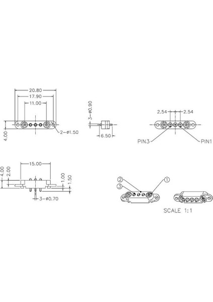 LK-3PIN-2080404 3-Pin 2.54MM Pogo Pin Manyetik Konnektör Takımı - Kulaklı modelleri