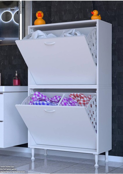 70X138X32,5 cm Gizli 4 Gözlü Sepetli Organizatör Mutfak Dolabı Çok Amaçlı Dolap