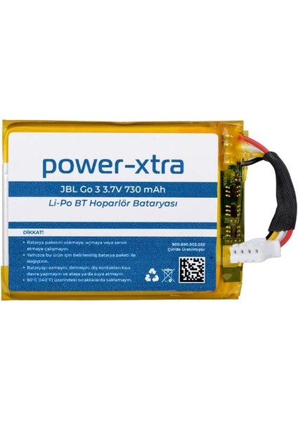 - Jbl Go3 - 3.7V 730MAH Li-Po Hoparlör Bataryası