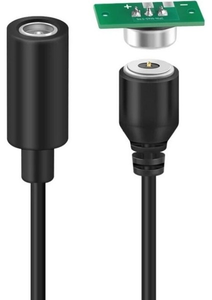 2-Pin 10MM Kablolu Pcbli Pogo Pin Manyetik Konnektör Takımı - Dc Soketli