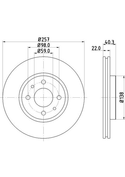 Ön Disk Havalı Fiat Doblo-Fiorino-Linea 225-BRAVO-IDEA 1.3 1.4 05-09 (Yeni Tip)