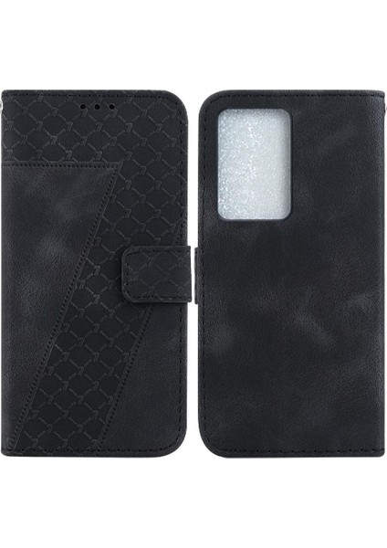 Telefon Kılıfı Için Realme C75 4g Kabartmalı Desen Flip Folio Kapak Cüzdan Pu (Yurt Dışından)