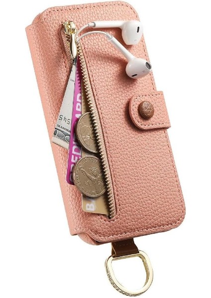 Samsung Galaxy S21 Cüzdan Standı Bileklik Crad Yuvası Fermuar Için Flip Case (Yurt Dışından) indirimleri
