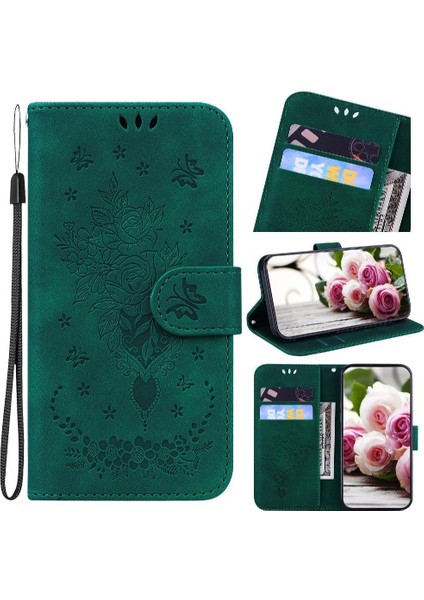 Realme C75 4g Için Flip Case Cüzdan Kılıf Kabartma Gül Çiçekler Kart Yuvaları Pu (Yurt Dışından) fırsatları