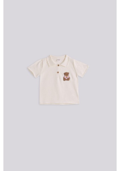 Bg Store Kız Bebek Beyaz Şort Takım