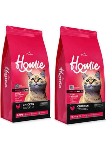 2 Li Avantaj Paketi Homie Tavuklu Yetişkin Kedi Mamaları