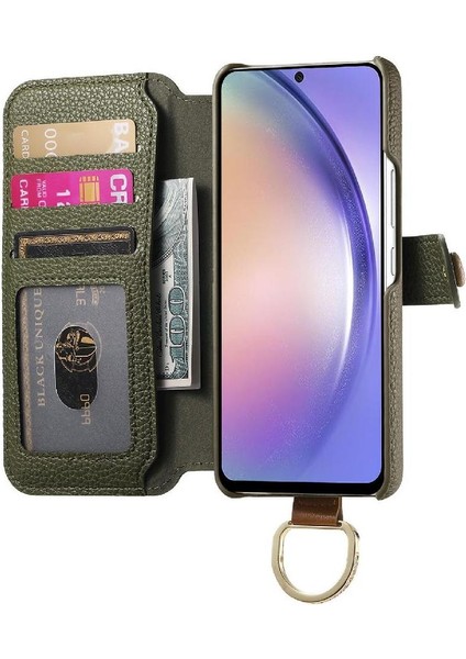 Samsung Galaxy S21 Cüzdan Standı Bileklik Crad Yuvası Fermuar Için Flip Case (Yurt Dışından) modelleri