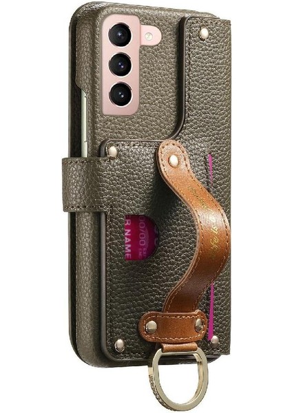 Samsung Galaxy S21 Cüzdan Standı Bileklik Crad Yuvası Fermuar Için Flip Case (Yurt Dışından) indirimleri