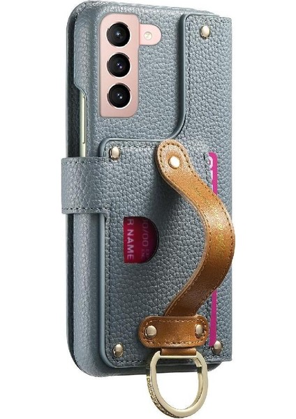 Samsung Galaxy S21 Cüzdan Standı Bileklik Crad Yuvası Fermuar Için Flip Case (Yurt Dışından) modelleri