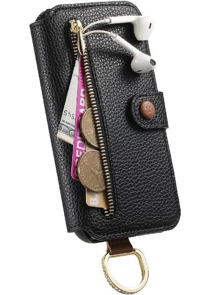 Samsung Galaxy S21 Cüzdan Standı Bileklik Crad Yuvası Fermuar Için Flip Case (Yurt Dışından) modelleri