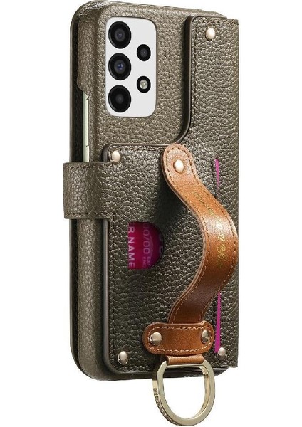 Samsung Galaxy A53 5g Crad Yuvası Bileklik Cüzdan Fermuar Standı Için Flip Case (Yurt Dışından) fırsatları