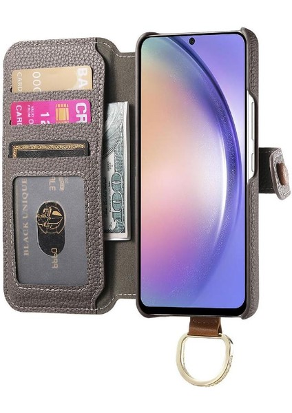 Samsung Galaxy A22 5g Bileklik Standı Cüzdan Crad Yuvası Fermuar Için Flip Case (Yurt Dışından) fırsatları