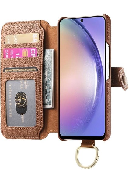 Samsung Galaxy A22 5g Bileklik Standı Cüzdan Crad Yuvası Fermuar Için Flip Case (Yurt Dışından) indirimleri