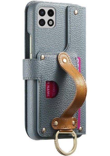 Samsung Galaxy A22 5g Bileklik Standı Cüzdan Crad Yuvası Fermuar Için Flip Case (Yurt Dışından) fiyatları