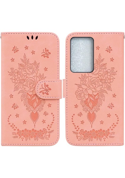 Realme C75 4g Için Flip Case Cüzdan Kılıf Kabartma Gül Çiçekler Kart Yuvaları Pu (Yurt Dışından)