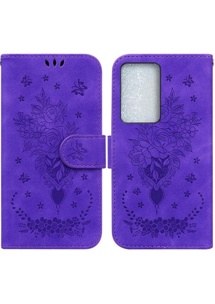 Realme C75 4g Için Flip Case Cüzdan Kılıf Kabartma Gül Çiçekler Kart Yuvaları Pu (Yurt Dışından)