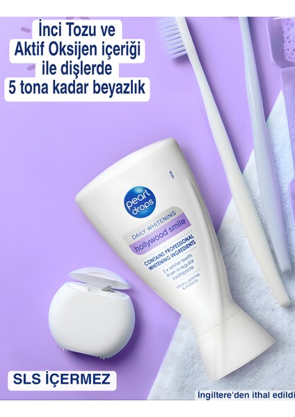 Hollywood Smile -2 Adet .Aktif Oksijen Ve Gelişmiş Formülü ile 5 Ton Kadar Beyazlatıcı Diş Macunu 50ml.