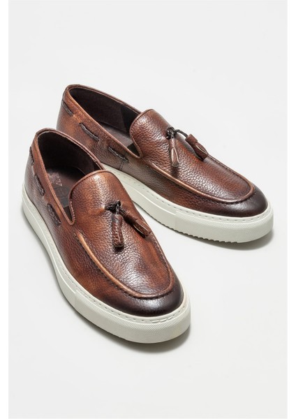 Taba Deri Erkek Günlük Loafer fiyatları