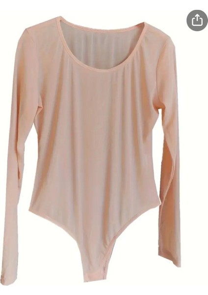 Bodysuit ,uzun Kollu ve Yuvarlak Yaka , Şeffaf, Ağlı Bodysuit, Kadın Iç Giyim, Body Giyim fiyatları