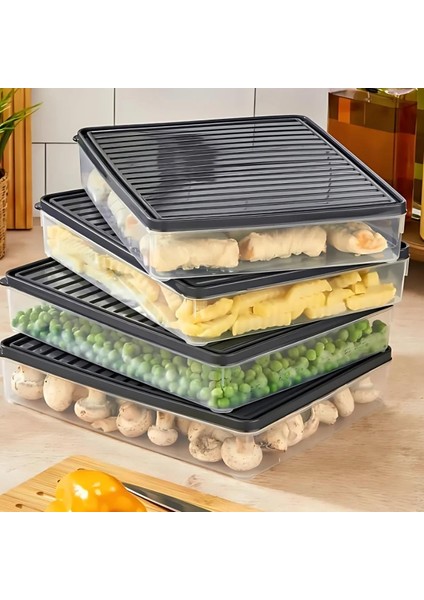 2'li Şeffaf Saklama Kabı 2x2,5 Lt BGMT2225 Mikrodalga Buzdolabı ve Dondurucu Uyumlu Düzenleyici modelleri