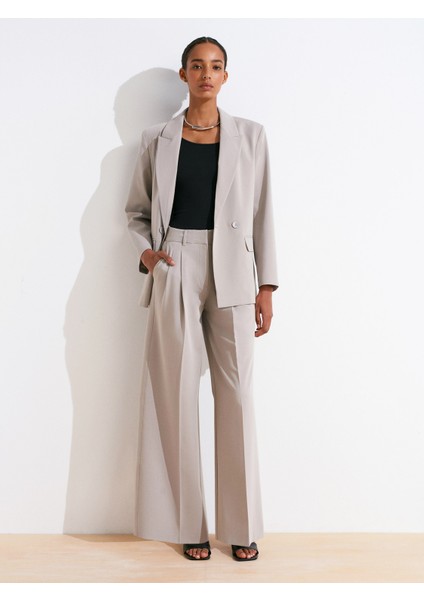 71606 Ekstra Geniş Paça Ayarlanabilir Pantolon-Gri indirimleri