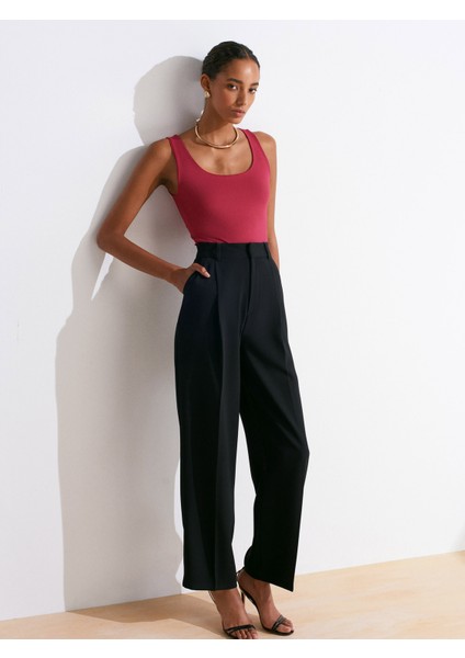 20977 Kalın Askılı Poliamid Atlet-Koyu Fuşya indirimleri