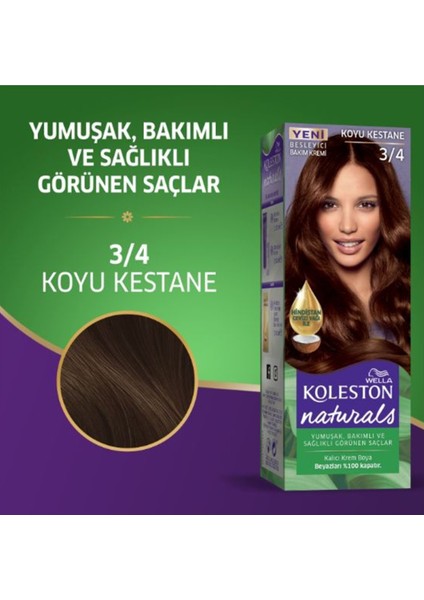 Naturals Saç Boyası Koyu Kestane 3/4 fiyatları